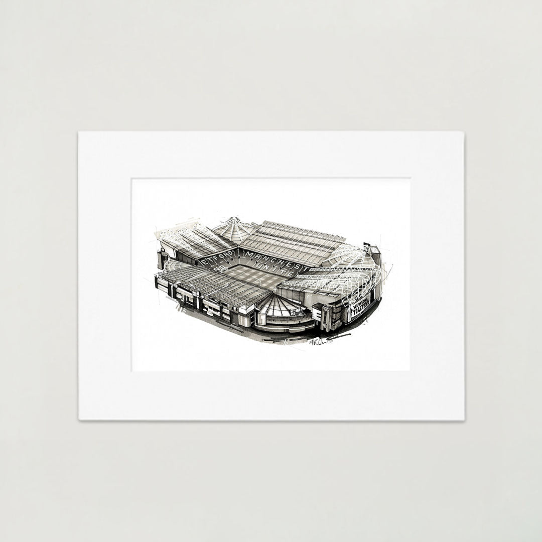 Old Trafford Stadium | Hand-Drawn Print
