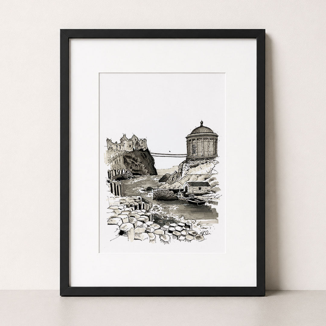 Causeway Coast, Northern Ireland | Hand-Drawn Print
