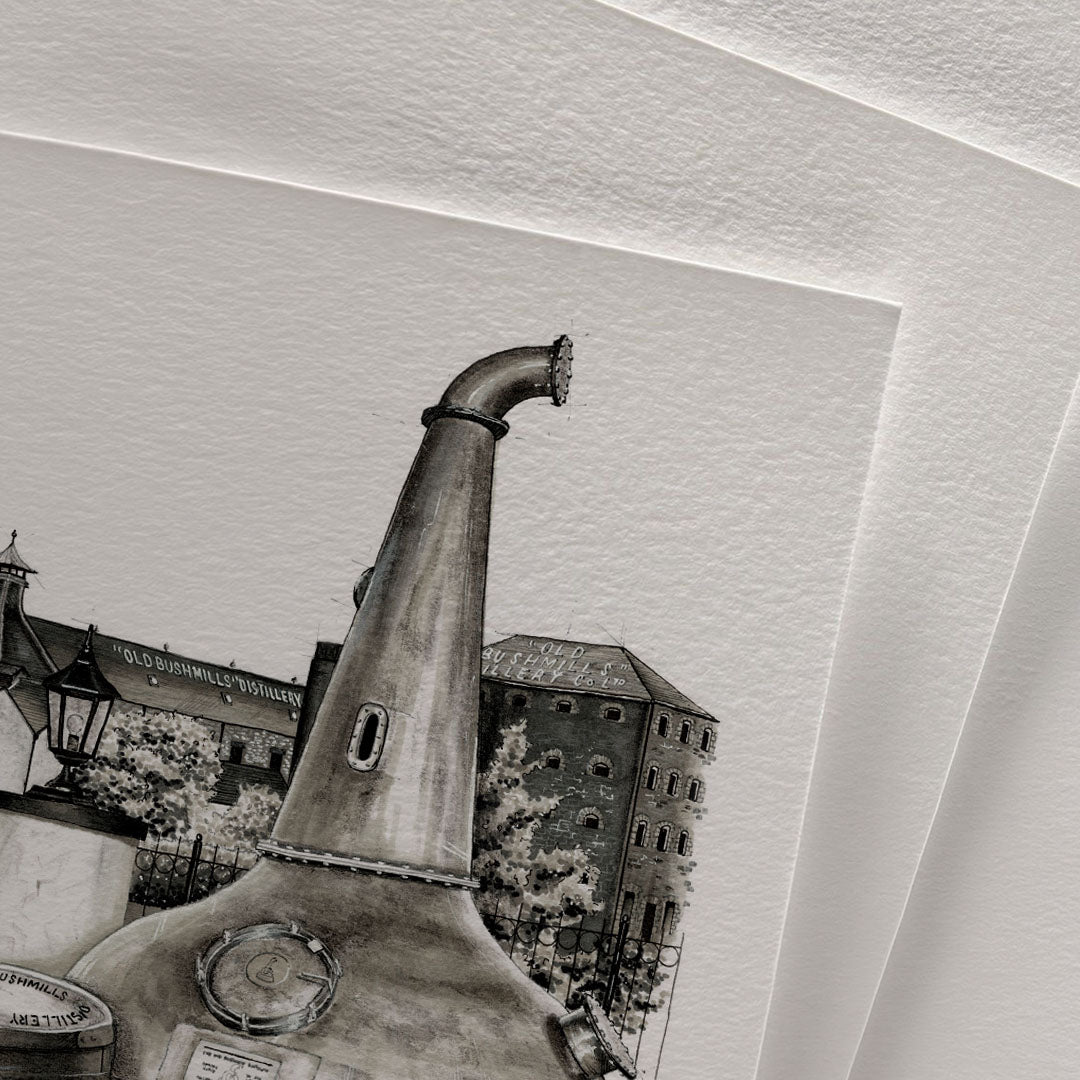 Bushmills Distillery | Hand-Drawn Print