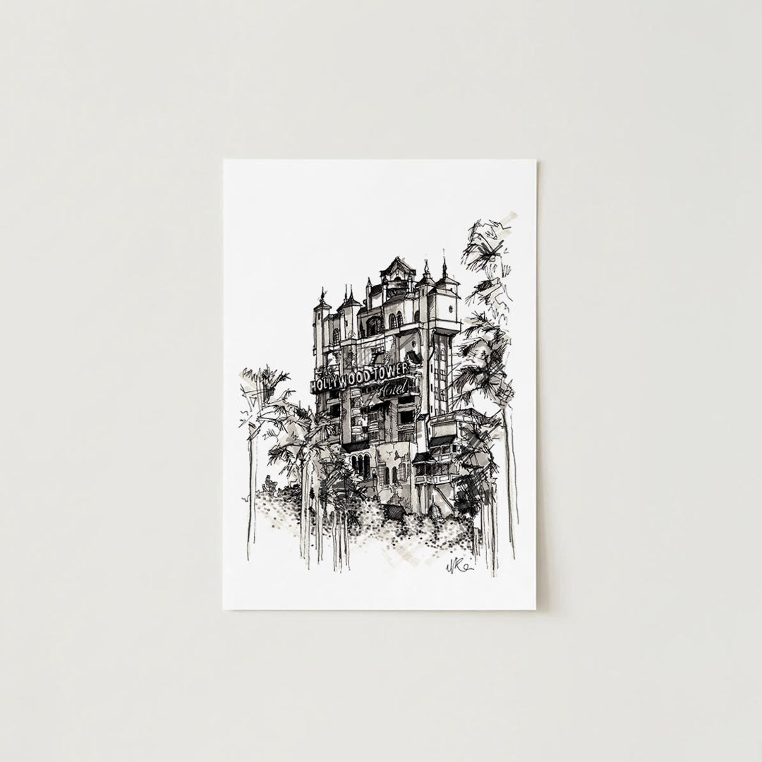 The Twilight Zone Tower of Terror | Hand-Drawn Print