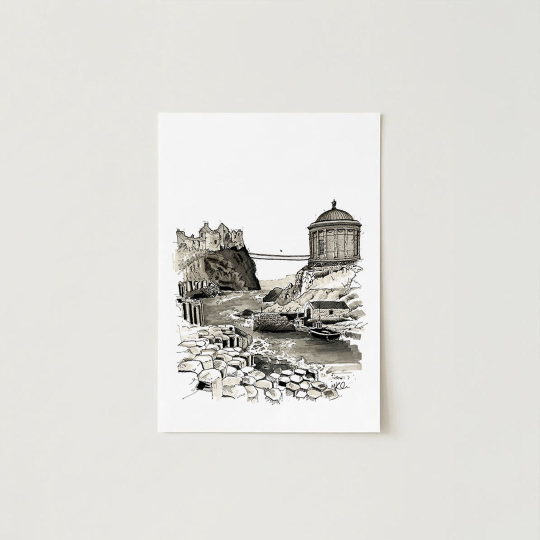 Causeway Coast, Northern Ireland | Hand-Drawn Print