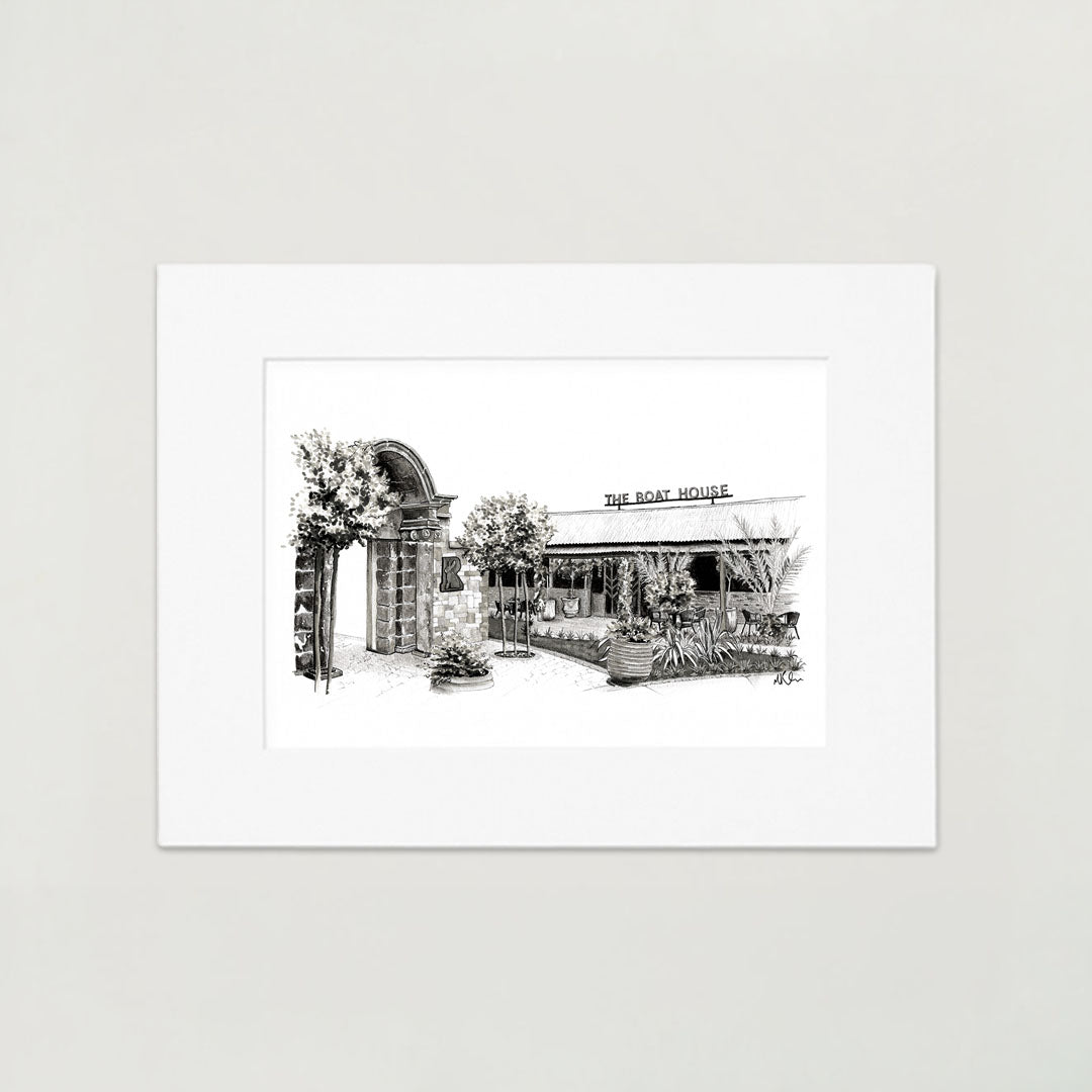 The Boathouse, The Rabbit Templepatrick | Hand-Drawn Print