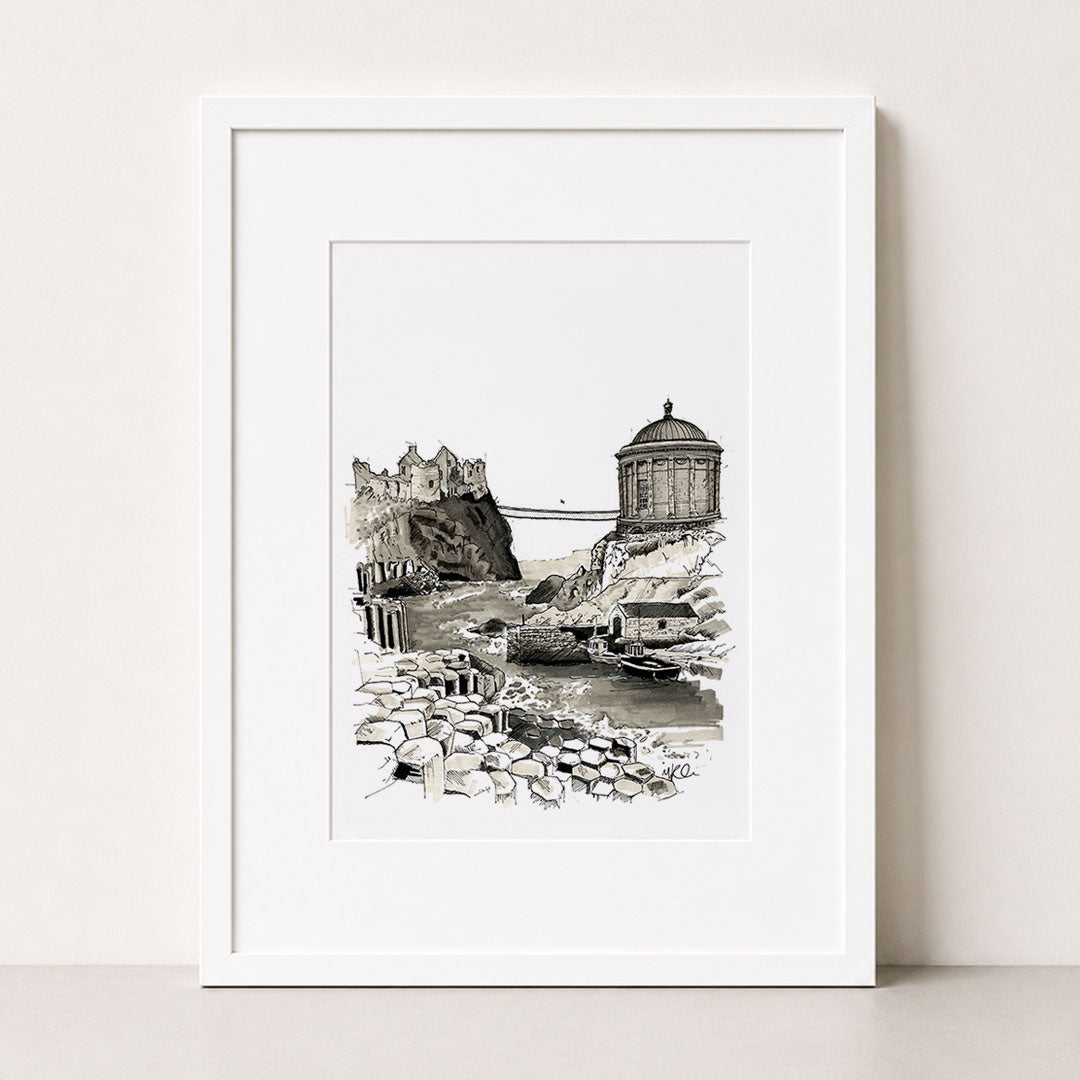 Causeway Coast, Northern Ireland | Hand-Drawn Print