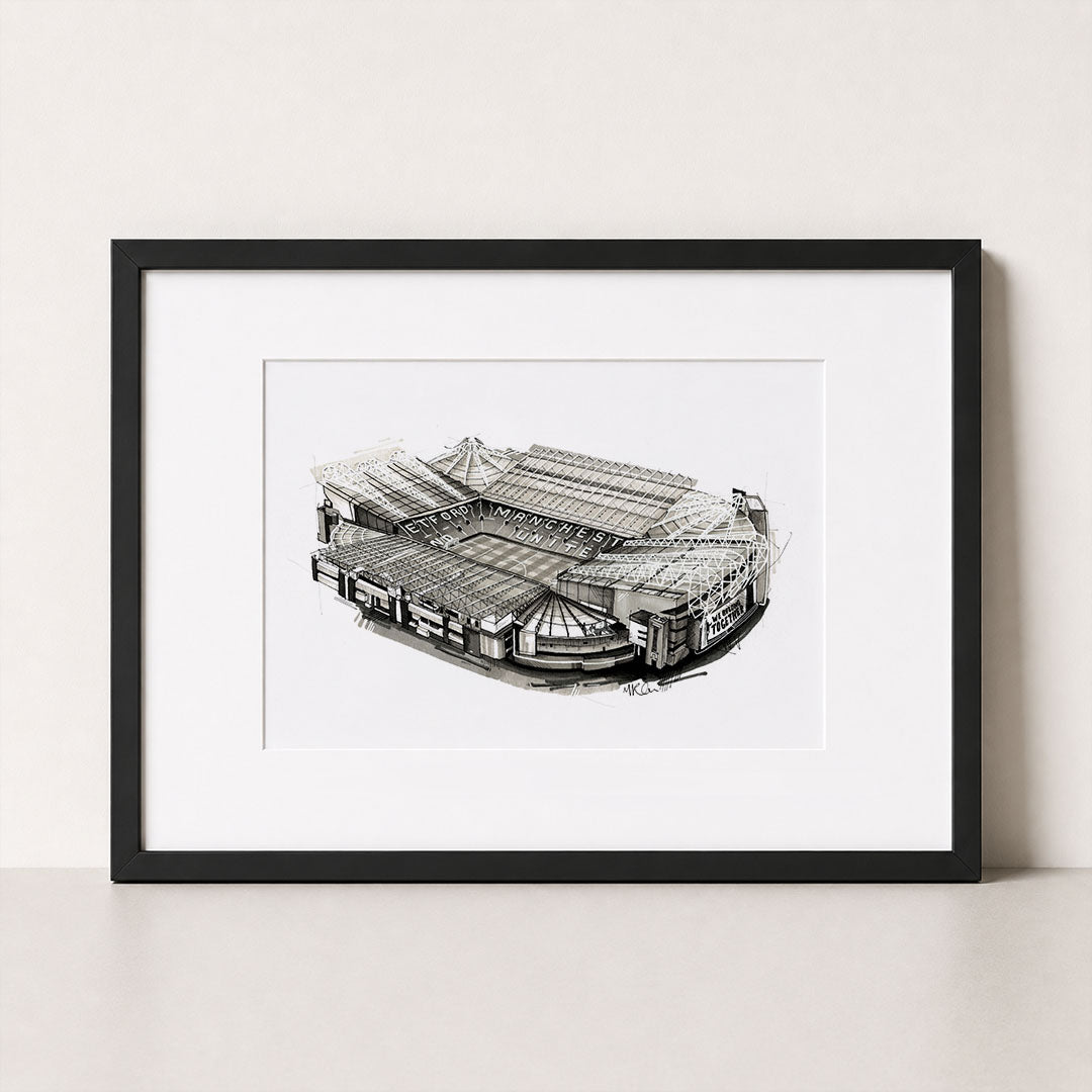 Old Trafford Stadium | Hand-Drawn Print