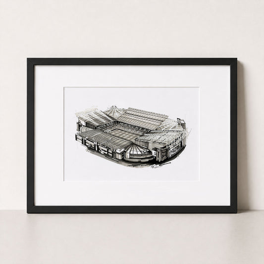 Old Trafford Stadium | Hand-Drawn Print