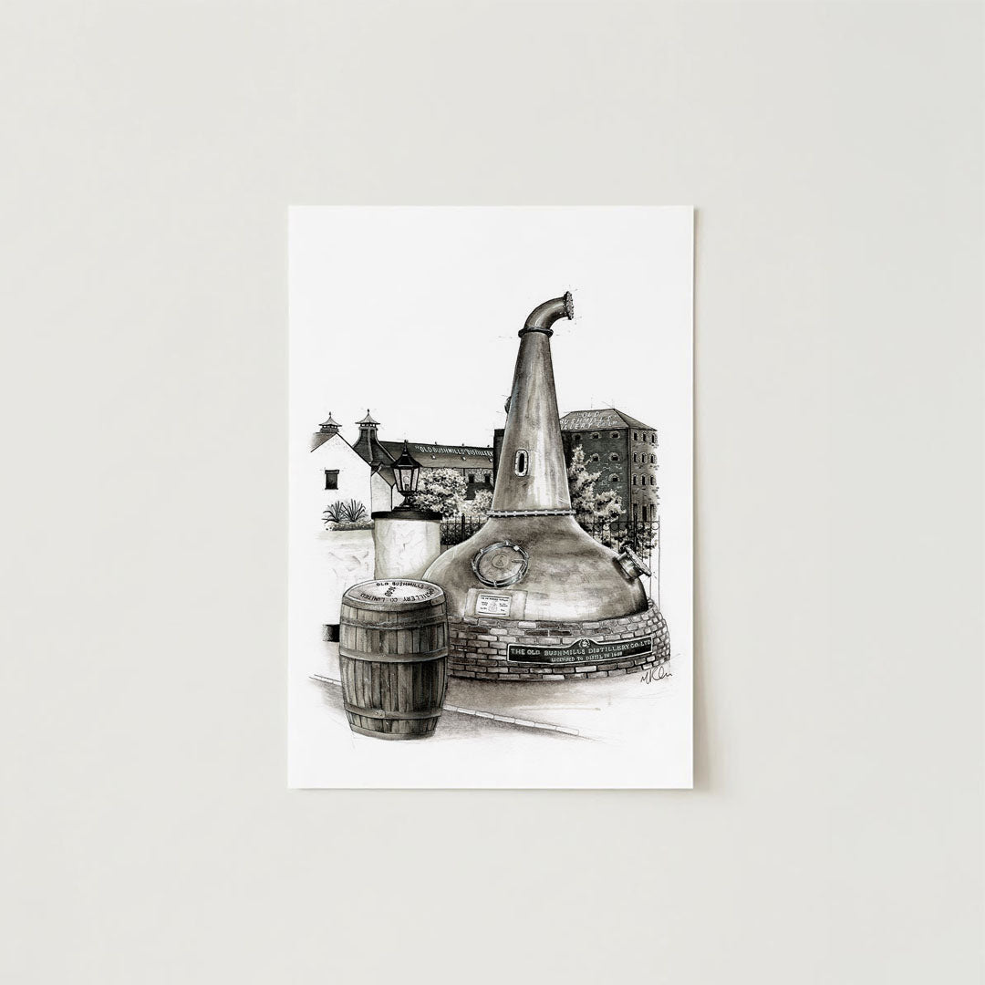 Bushmills Distillery | Hand-Drawn Print