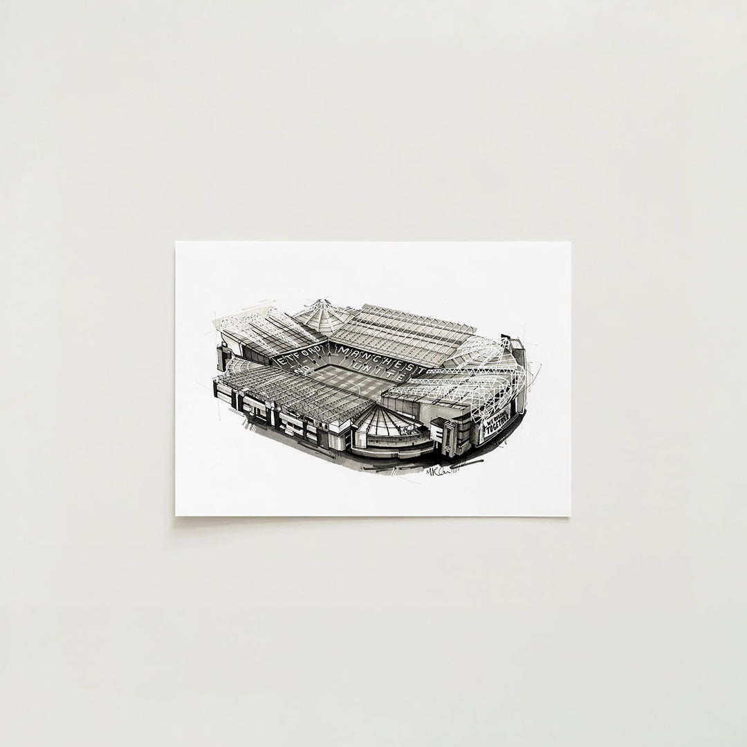 Old Trafford Stadium | Hand-Drawn Print