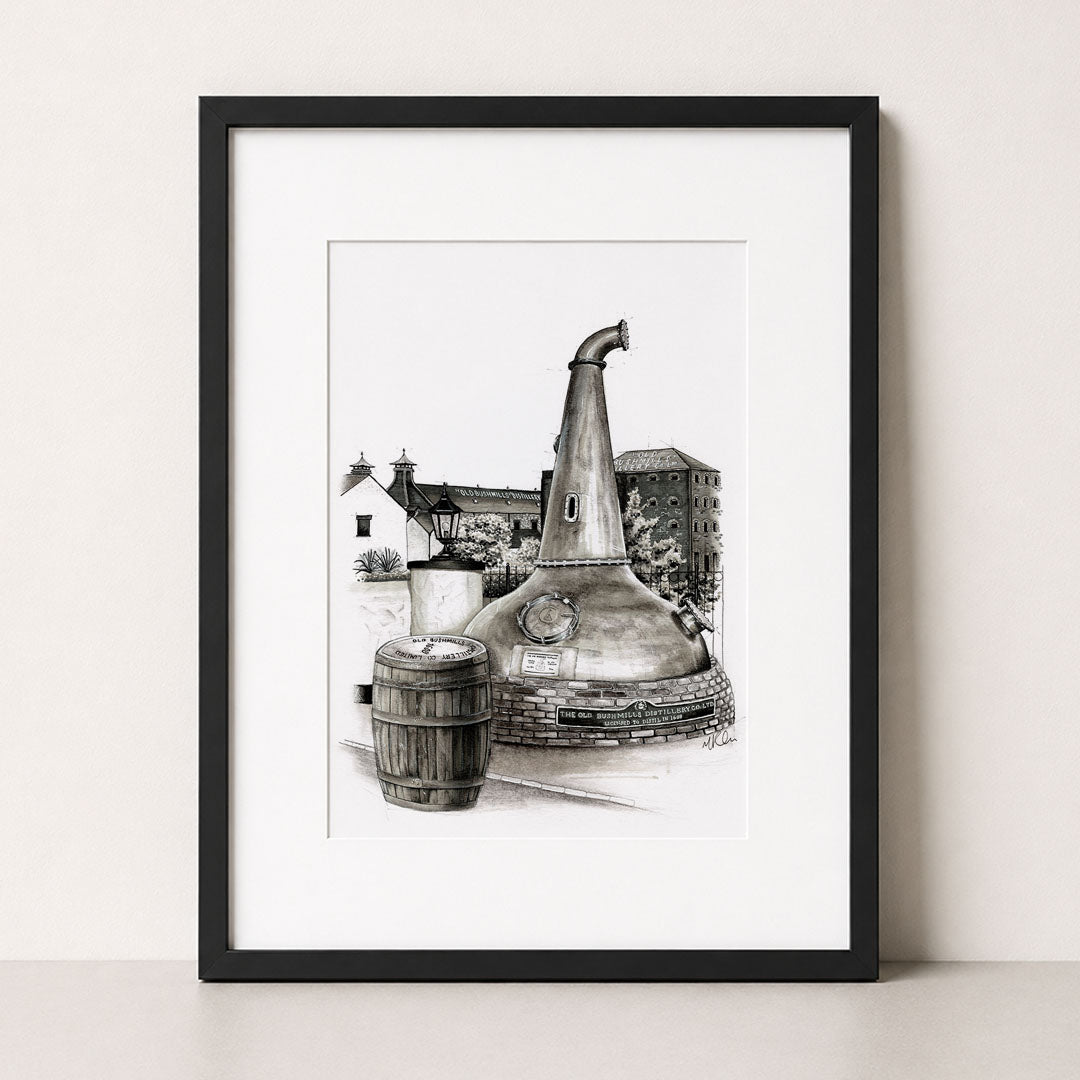 Bushmills Distillery | Hand-Drawn Print