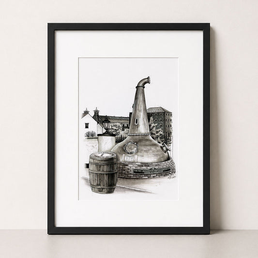 Bushmills Distillery | Hand-Drawn Print