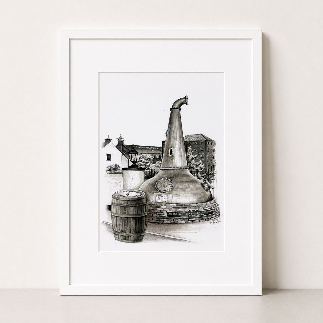 Bushmills Distillery | Hand-Drawn Print