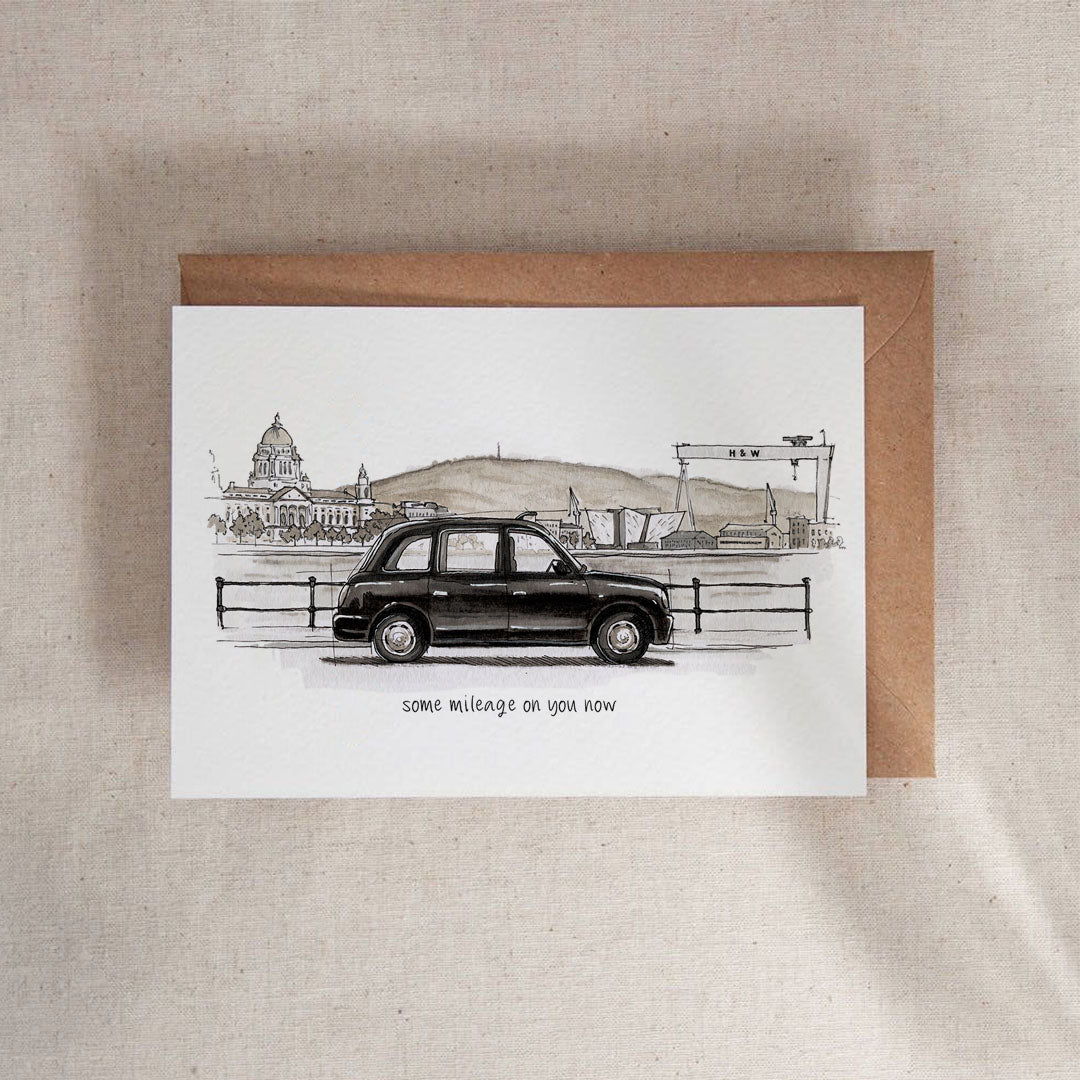 Black Cab - 5x7 Greeting Card